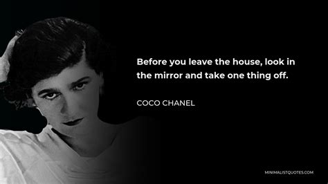 Coco Chanel taking one thing off